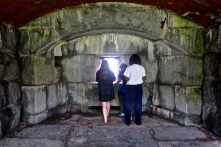 A group at Fort Gorges in Maine
