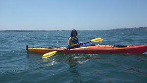 a small boat in a body of water