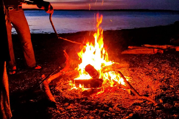 a person that is on fire