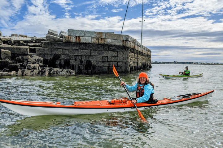 Paddling to Fort Gorges in Casco Bay