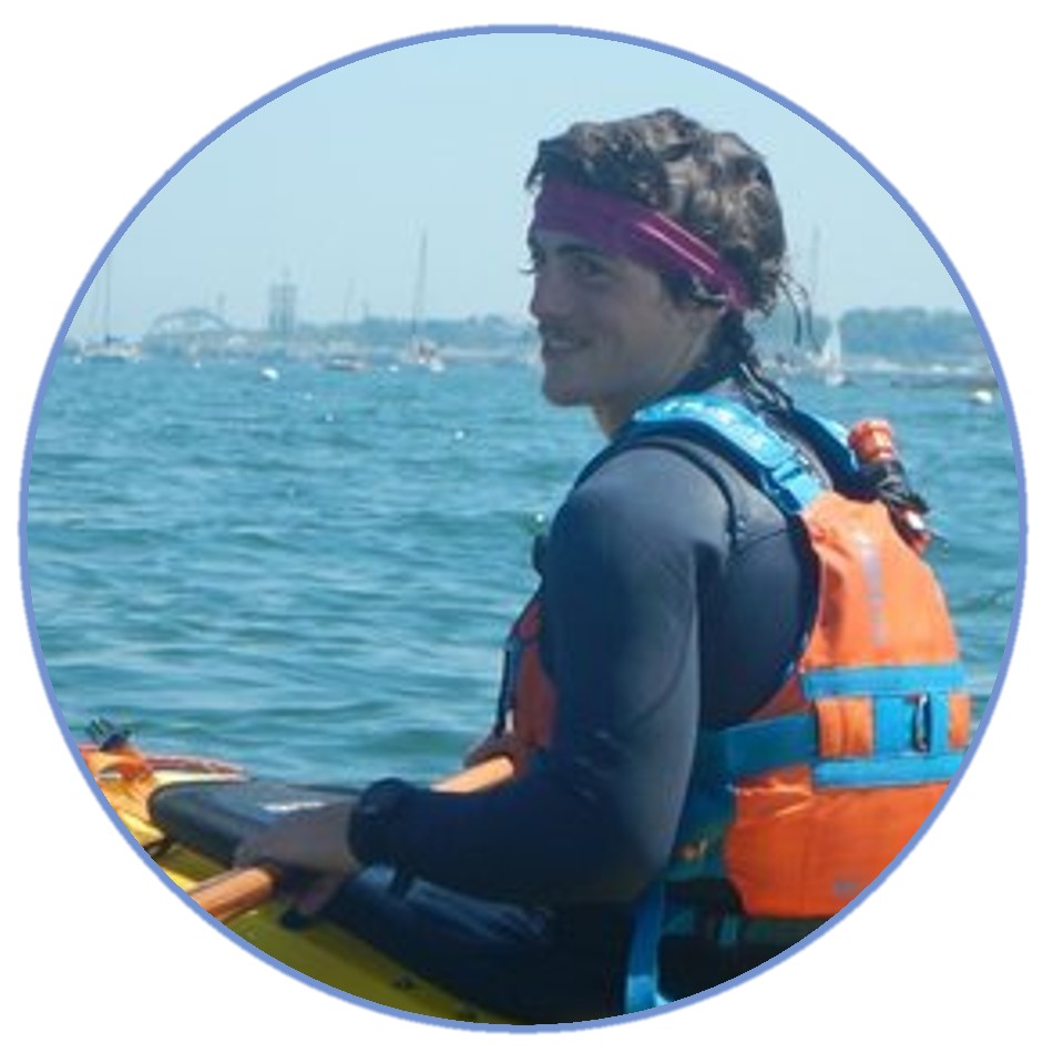 a person riding a surf board on a body of water