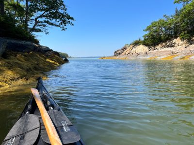 Kayaker at Damariscove Island off of Boothbay Harbor