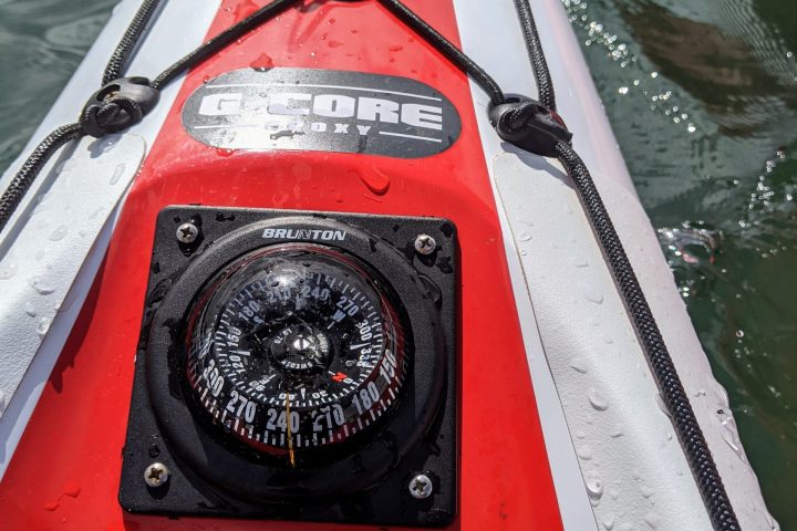 a small boat in a body of water